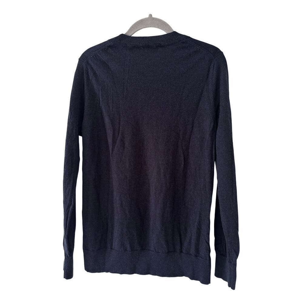 Banana Republic Extra Fine Merino Wool Sweater Navy Crew Neck Men’s Large L - Picture 9 of 9